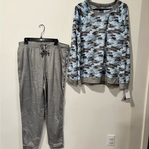 Muk Luks Super Snuggly Blue Camo Pajama Set